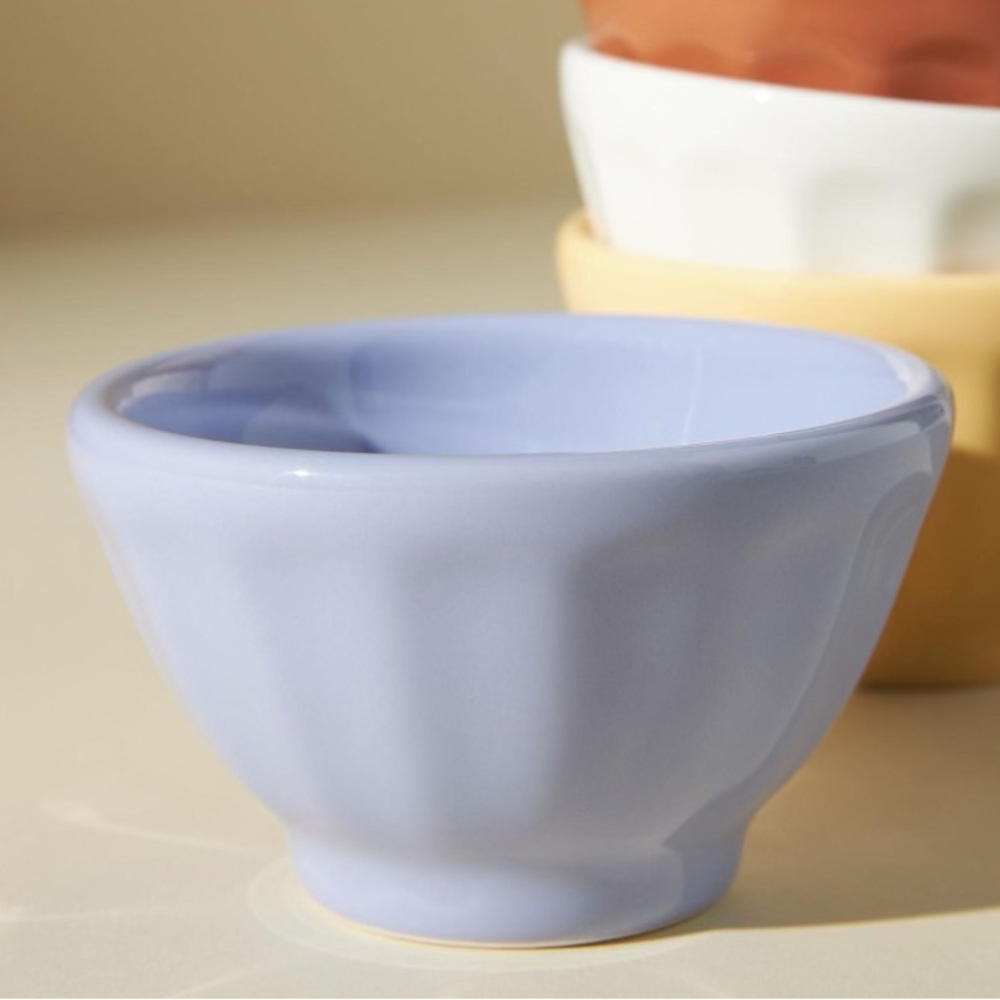 Anthropologie Mini Assorted Shiny Latte Bowls, Set of 6